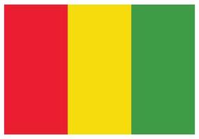 National flag of Guinea - Flat color icon. vector