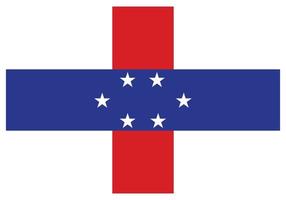 National flag of Netherlands Antilles - Flat color icon. vector