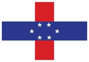 National flag of Netherlands Antilles - Flat color icon. vector