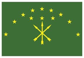 National flag of Adygea - Flat color icon. vector