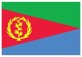 National flag of Eritrea - Flat color icon. vector