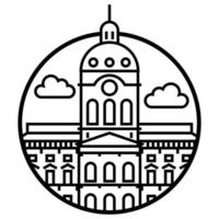 World famous building - Charlottenburg Palace vector