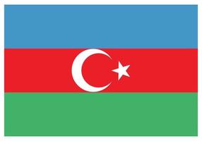 National flag of Azerbaijan - Flat color icon. vector