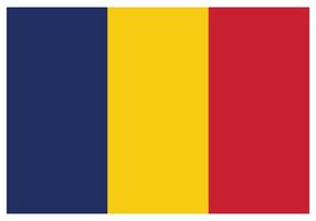 National flag of Chad - Flat color icon. vector