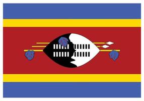 National flag of Swaziland - Flat color icon. vector