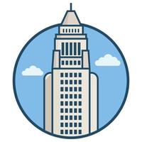 World famous building - City Hall USA vector