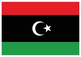 National flag of Libya - Flat color icon. vector