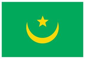 National flag of Mauritania - Flat color icon. vector