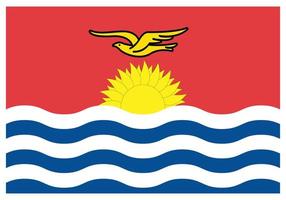 National flag of Kiribati - Flat color icon. vector