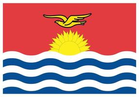 bandera nacional de kiribati - icono de color plano. vector