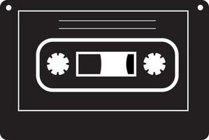 Cassette tape icon in simple style on a white background vector illustration