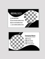 Minimal business card design template vector