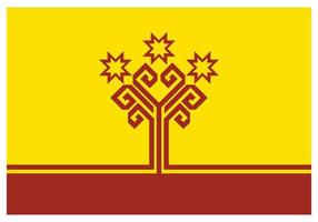 National flag of Chuvashia - Flat color icon. vector