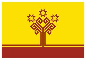 National flag of Chuvashia - Flat color icon. vector