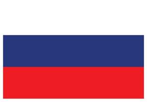 National flag of Russia - Flat color icon. vector