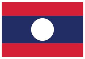 National flag of Laos - Flat color icon. vector