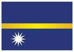 National flag of Nauru - Flat color icon. vector