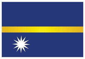 National flag of Nauru - Flat color icon. vector