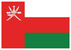 National flag of Oman - Flat color icon. vector