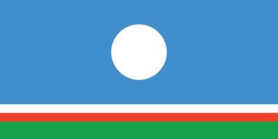 Sakha Yakutia officially flag vector