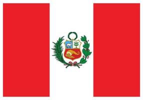National flag of Peru - Flat color icon. vector