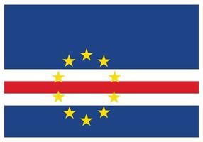 National flag of Cabo Verde - Flat color icon. vector