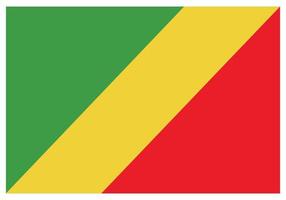 bandera nacional del congo, república - icono de color plano. vector