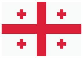 National flag of Georgia - Flat color icon. vector