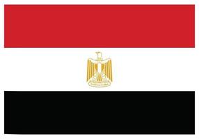 National flag of Egypt - Flat color icon. vector