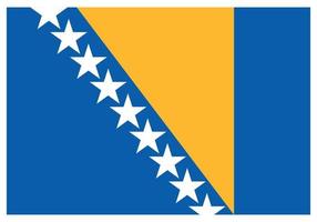 bandera nacional de bosnia y herzegovina - icono de color plano. vector