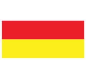 National flag of North Ossetia - Flat color icon. vector