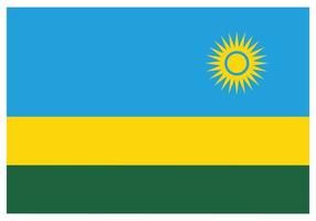 National flag of Rwanda - Flat color icon. vector