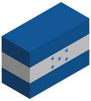National flag of Honduras - Isometric 3d rendering. vector
