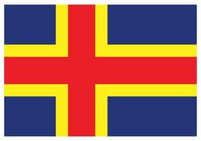 National flag of Aland - Flat color icon. vector