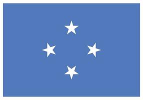 National flag of Micronesia Federated States - Flat color icon. vector