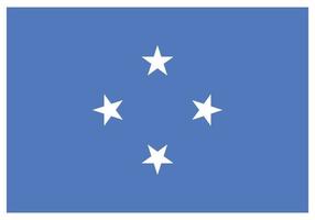 National flag of Micronesia Federated States - Flat color icon. vector