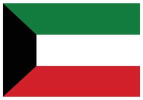 National flag of Kuwait - Flat color icon. vector