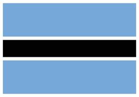 National flag of Botswana - Flat color icon. vector