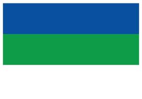 bandera nacional de komi - icono de color plano. vector
