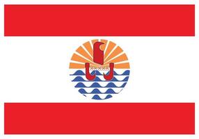 National flag of French Polynesia - Flat color icon. vector