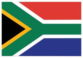 National flag of South Africa - Flat color icon. vector