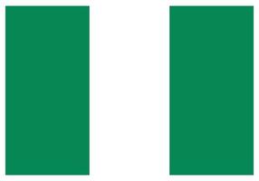 National flag of Nigeria - Flat color icon. vector