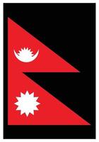 National flag of Nepal - Flat color icon. vector