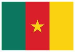 National flag of Cameroon - Flat color icon. vector