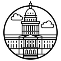 World famous building - Colorado State Capitol-Denver vector