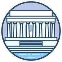 World famous building - Lincoln memorial vector