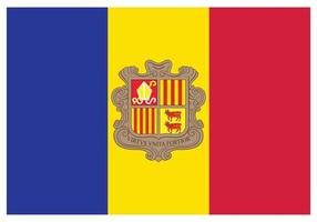 National flag of Andorra - Flat color icon. vector