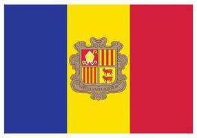 bandera nacional de andorra - icono de color plano. vector