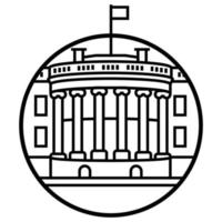 World famous building - White House vector