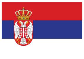 National flag of Serbia - Flat color icon. vector